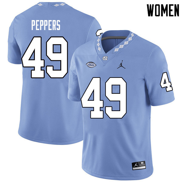 Jordan Brand Women #49 Julius Peppers North Carolina Tar Heels College Football Jerseys Sale-Carolin